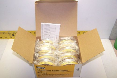 NEW BOX 10 MSA 464046 CHEMICAL CARTRIDGES MSA 3606 GMC/OV TYPE BOX OF 10 SEALED