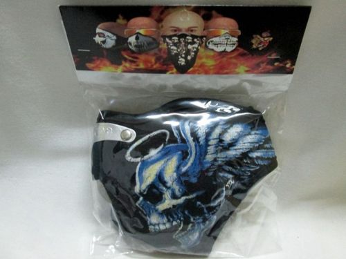 Dust Mask Spray Paint Blue-Red Devil MASCA HALF FACE MASK Helmet Chopper Mask***