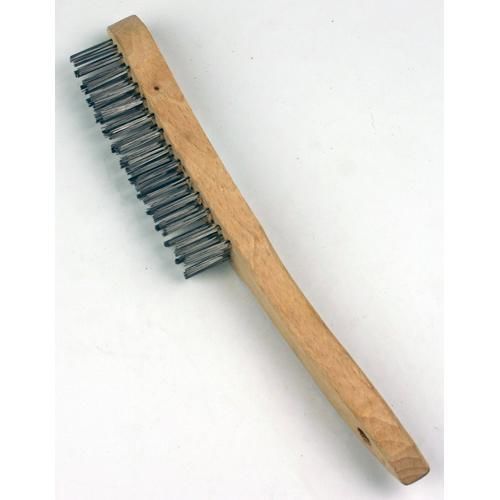 Straight Handle Scratch Brush 4 x 15 SS