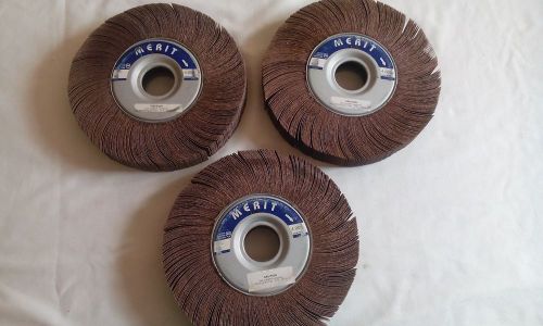 Merit Abrasives Grind-O-Flex Wheels 10” X 1-1/2” X 1-3/4” 80 (Lot 3 pcs)