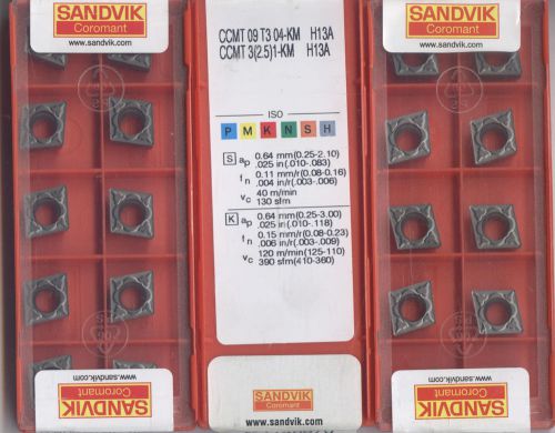 * 50pcs * FREE  SHIPPING * SANDVIK    CCMT 09T304-KM        H13A    50pcs