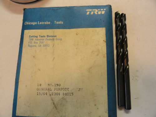 C-l 15/64&#034; jobbbers length drill bits, 44015 for sale