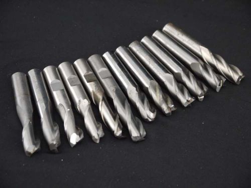 12x HSS/Cobalt/Carbide 1/2&#034;x1/2&#034; 2/3/4 Flute Square/Ball Center Cutting End Mill