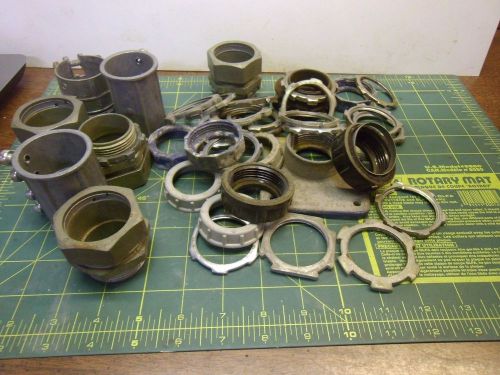 ELECTRICAL MISC FITTINGS, BUSHINGS, NUTS, COUPLINGS CONDUIT ETC (37 PCS) #52798