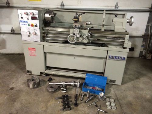 Nice Sharp 1340vs 13&#034; Variable Speed Metal Lathe 2007 Very Well Tooled Vfd Drive