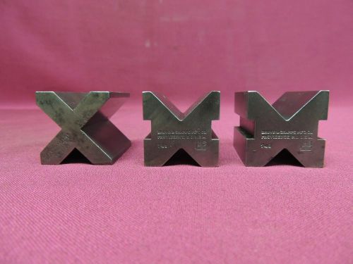 Starrett 3 Set up V Block Blocks No. 749 &amp; 268 Machinist Tool Machinist Tools