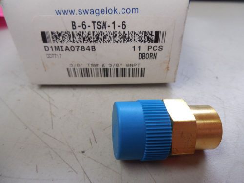 NEW SWAGELOK BRASS TUBE SOCKET WELD MALE CONNECTOR B-6-TSW-1-6 3/8&#034;TSWx3/8&#034;MNPT