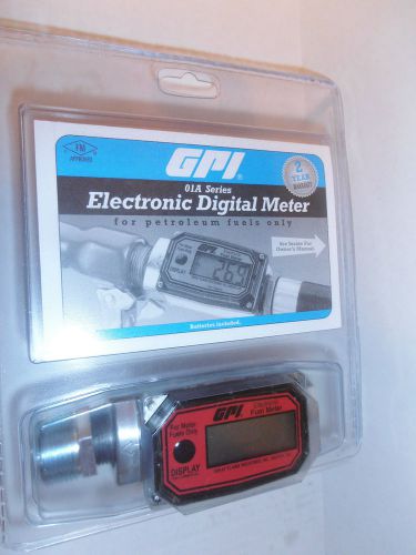 Gpi 01a digital fuel flow meter fuel gasoline kerosene 113255 3-30 gpm 1&#034; npt for sale