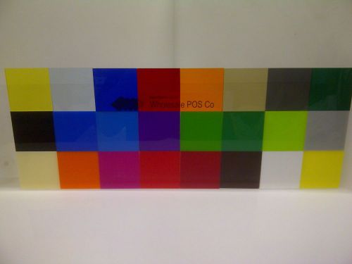 GENUINE CAST PERSPEX ACRYLIC PLASTIC RIGID SHEET 24 DIFFERENT COLOURS 1/8&#034; THICK