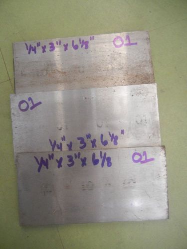 Lot of 3 Hardening Flat Stock Steel O1 1/4 x 3 x 6 1/8&#034;