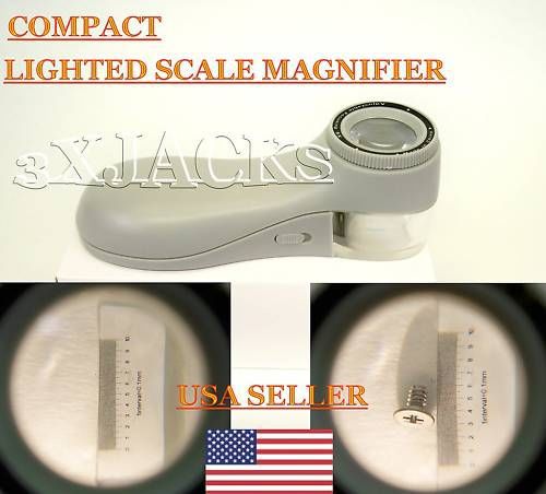 LIGHTED DOME SCALE MAGNIFIER MAGNIFYING GLASS MEASURE