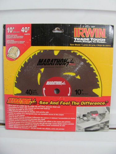 1 NEW IRWIN Marathon Wood Trim Finish Circular Saw Blade 10&#034;40T 14070 5/8&#034; Arbor