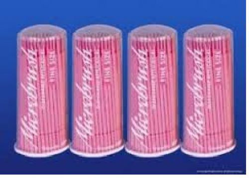 Microbrush Tube Fine Size Pink 400/pk MFP400