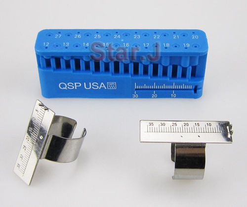 1 Autoclave Disinfection Box Case+ 2 Endodontic Reamer Ruler