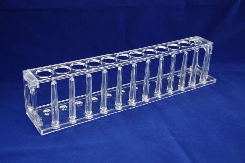 Lab 12 place test tube rack organism glass polymethyl methacrylate new for sale