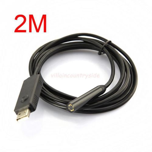 8.5mm 2.0MP HD USB Endoscope Borescope Inspection Camera Video Camera 6 LED 2M