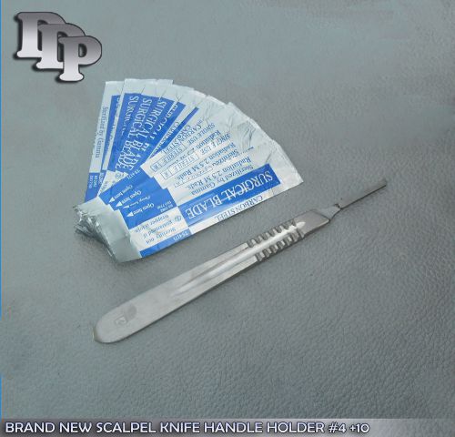 BRAND NEW SCALPEL KNIFE HANDLE HOLDER #4 +10 SURGICAL STERILE BL