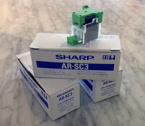 SHARP AR-SC3 STAPLE CARTRIDGE, Lot of 3 boxes