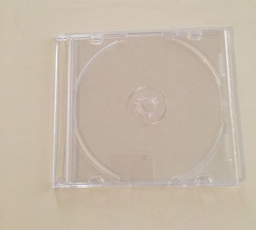 25 SLIM (5MM) CD/DVD JEWEL CASES – CLEAR/FROSTED  (GREAT USED CONDITION).