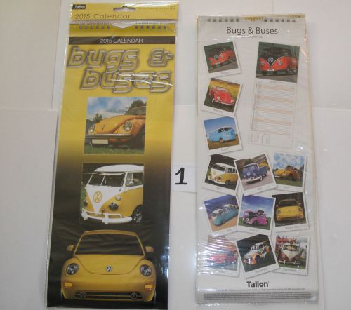 VW BUGS &amp; BUSES SUPER SLIM 2015 CALENDAR CAMPER VAN BEETLE  &#039;MONTH TO VIEW` VW05