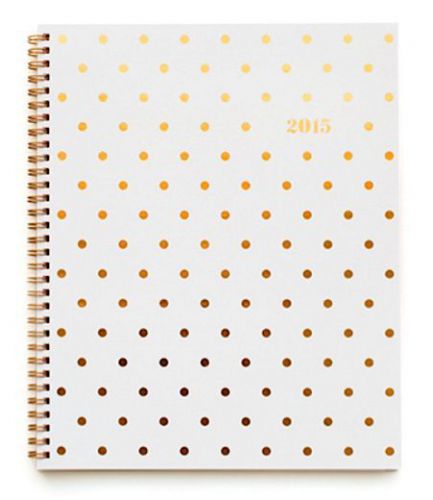 NEW Sugar Paper Los Angeles For Target Large Gold Polka Dot Planner 2015 Agenda