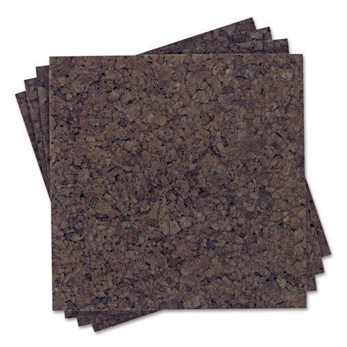 48 Quartet Cork Panel Bulletin Boards, Natural Cork, 12 x 12 - QRT101