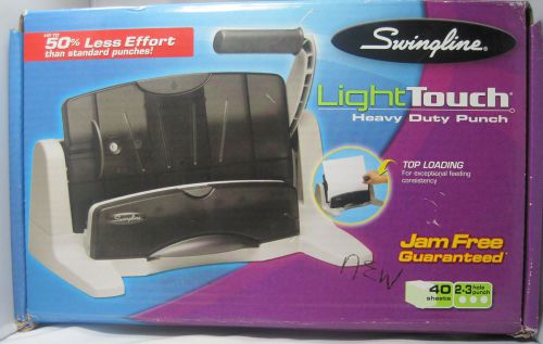 Swingline 74357 LightTouch Heavy Duty Punch, 2-3 Hole,  9/32&#034;, 40 Sheet, Black