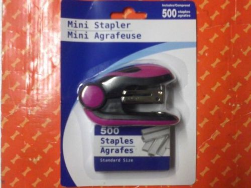 PINK AND BLACK COLOR MINI  STAPLER SET 500pk  Stapler  INCLUDED