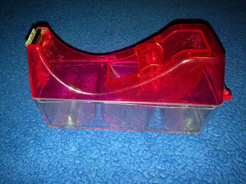 3M Scotch Desktop Tape Dispenser Pink Top Clear Bottom