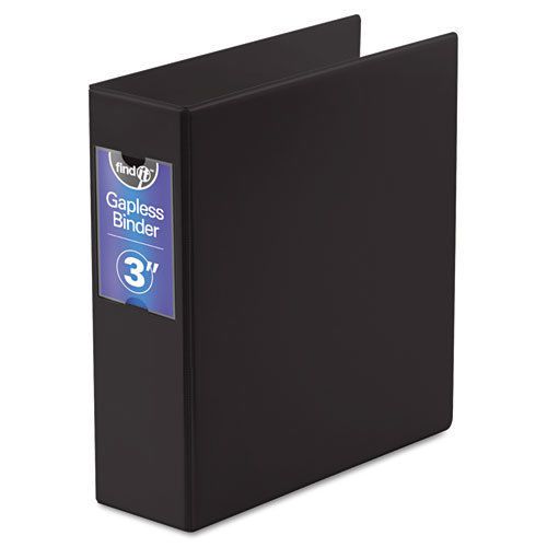 Gapless Loop Ring Binder, 11 x 8-1/2, 3&#034; Capacity, Black