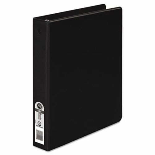 Wilson Jones Basic Vinyl Round Ring Binder, 1-1/2&#034; Capacity, Black (WLJ36834NB)