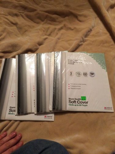 Unibind 5mm Black Spine Staple SteelMat Soft Covers Matte Portrait Qty 12