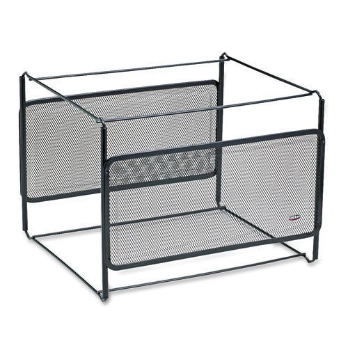 Letter Size Mesh File Frame Holder, Wire, 12 3/8 x 11 3/8 x 9 5/8, Black