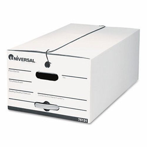 String/Button Storage Box, Legal, Fiberboard, White, 12 per Carton (UNV75131)