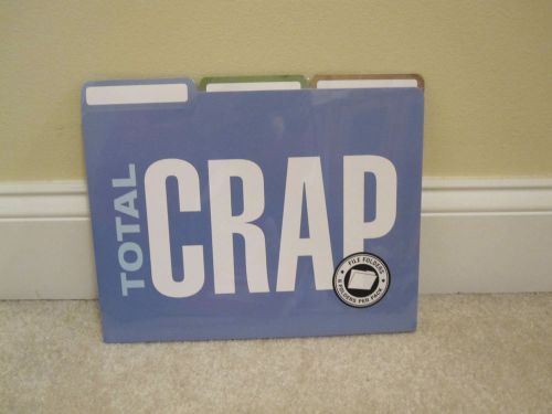 File folders 6 total crap more crap other crap funny joke new in package