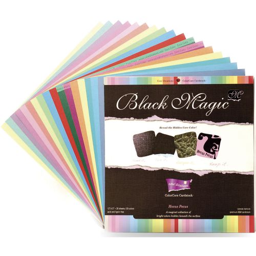 Darice Core-dinations Black Magic Cardstock Pad 12-in x 12-in 20/Pkg GXBMHP