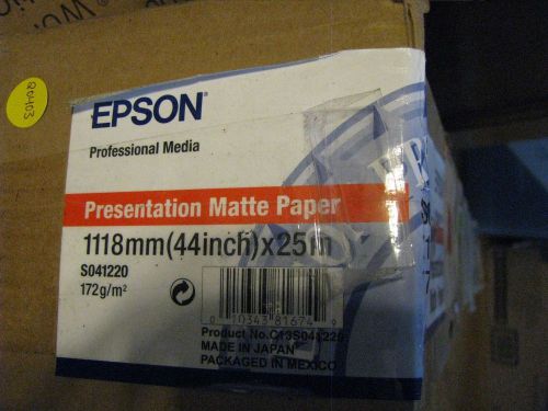 GENUINE EPSON S041220 PROFESSIONAL MEDIAL PRESENTATION MATTE PAPER 44&#034;X25M