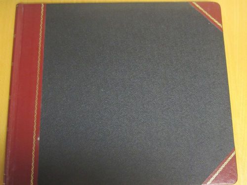 VINTAGE UNUSED BOORUM &amp; PEASE 25 SERIES 150 PAGE, 18 COLUMN BLACK/RED JOURNAL