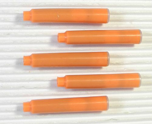 free ship 20 ORANGE ink POKY fountain pen cartridges international standard