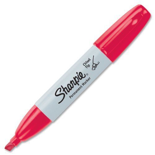 Sharpie permanent markers - chisel marker point style - red ink (san38202) for sale