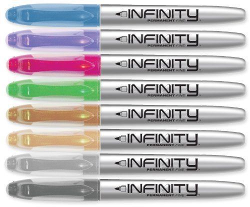 Write Dudes Infinity Metallic Permanent Markers  8-Count  Assorted Colors (3432B