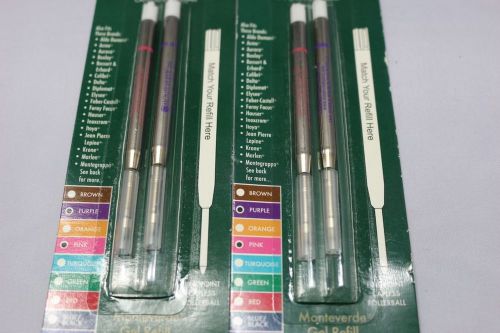 Monteverde Pen Refill Fine Point Capless Rollerball Purple &amp; Pink fits Parker