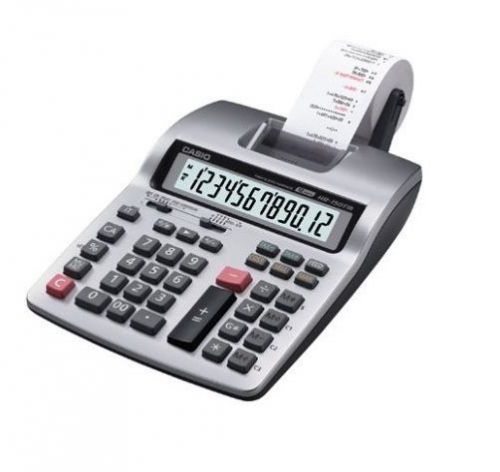 Casio hr-150tm plus-w printing calculator 2-color black &amp; red adapter included for sale