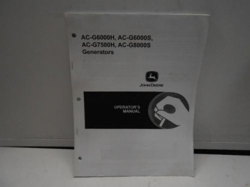 NOS AC-G6000H, AC-G6000S, AC-G7500H, AC-G8000S JOHN DEERE OPERATOR MANUAL  -18M5