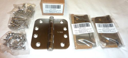 3 ives 5pb1 4&#034; x 4&#034; 619/us15 rc-5/8&#034; 5 knuckle mortise butt hinges satin nickel for sale