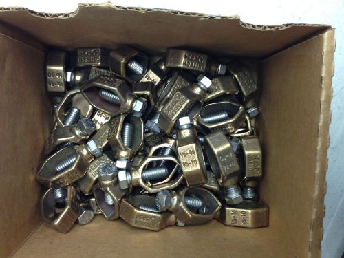 Quantity of 50 Eritech Erico Universal Bronze Ground Clamps 1/2&#034; 5/8&#034; 3/4&#034; CP34