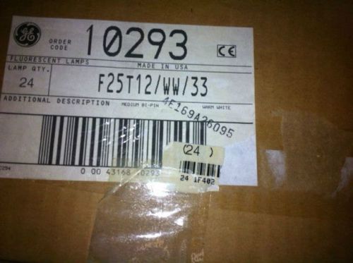 GE LAMP 10293 F25T12/WW/33 24PCS PER CASE