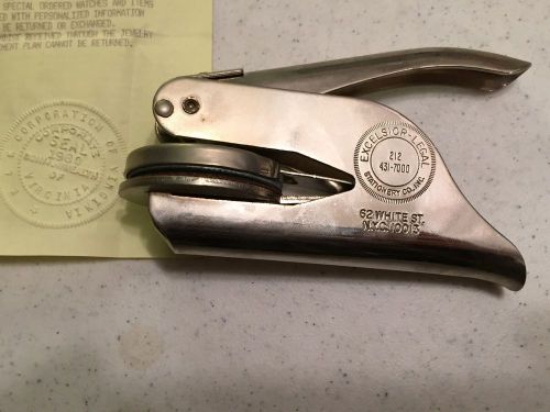 1980 Corporate Seal of Virginial Hand-Held Stamp Embosser Press, Stationary Co