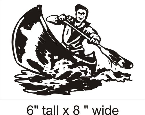 2X Intense Canoe Paddler Decal Vinyl Car i Pad Laptop Window Wall Sticker-FA184