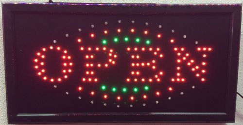 Open led sign 19&#034;x10&#034; with power on/off swicth and animation on/off switch for sale